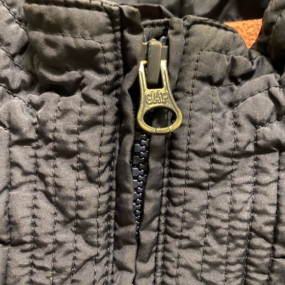 BabyGap navy blue puffer with flower detail size 2 yrs - Picture 7 of 9